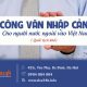 Công văn nhập cảnh cho người nước ngoài vào Việt Nam